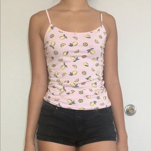 Aeropostale pink shirt with lemons